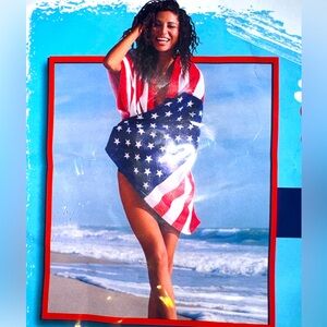 🇺🇸 ✌🏼New! 2 American Flag Beach Towels